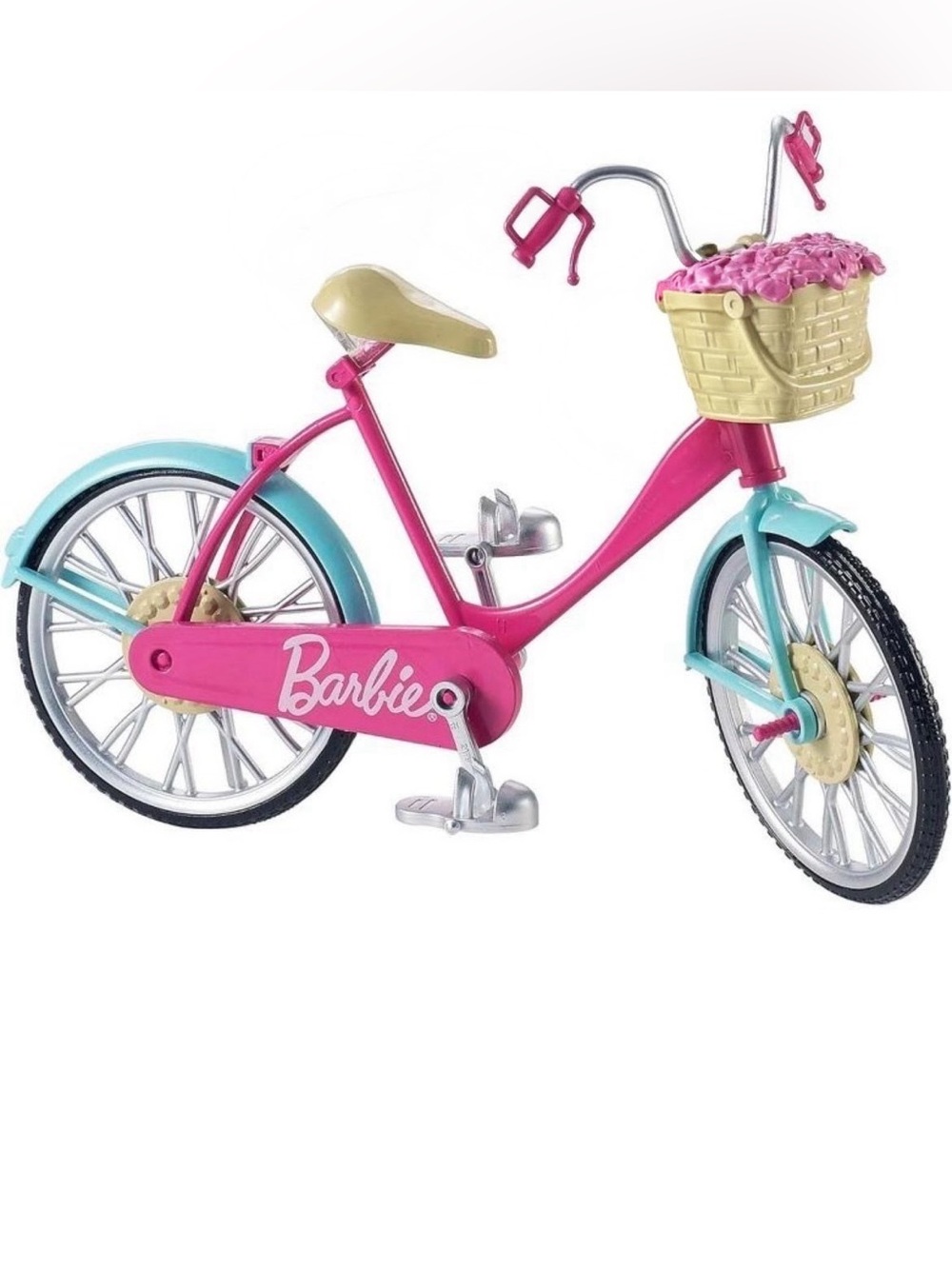 Barbie Bicycle with Basket of Flowers